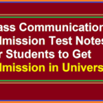 Mass Communication Admission Test Notes for Students to Get Admission in University